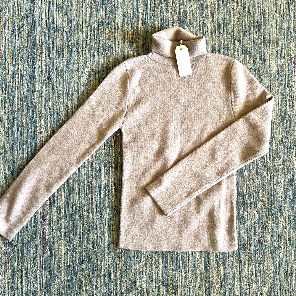 Beige Turtleneck Sweater
